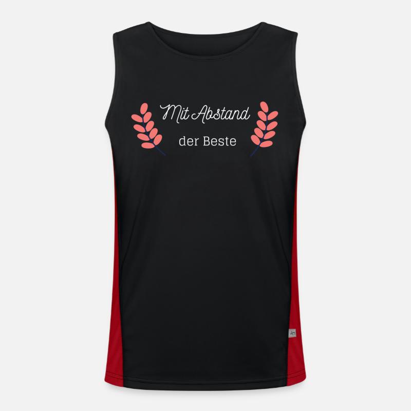Mit Abstand der Beste - das Corona Shirt Funktionelles Kontrast-Tank Top für Männer 