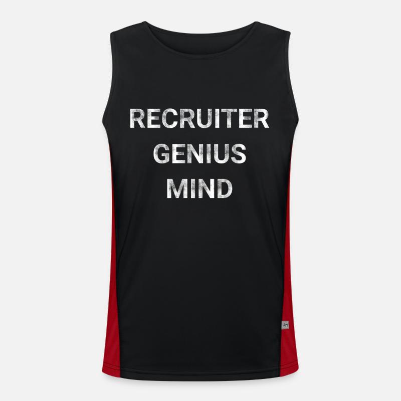 Recruiter Genius Mind Men's Functional Contrast Tank Top 