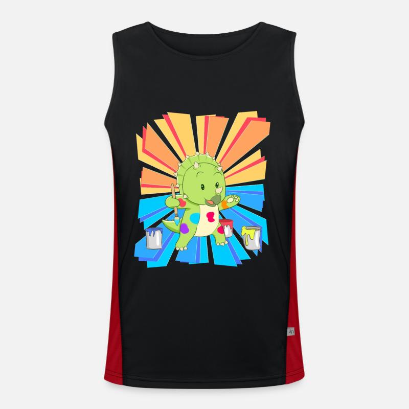 Geburtstagsgeschenk Kinder Kindergarten malen bunt Funktionelles Kontrast-Tank Top für Männer 