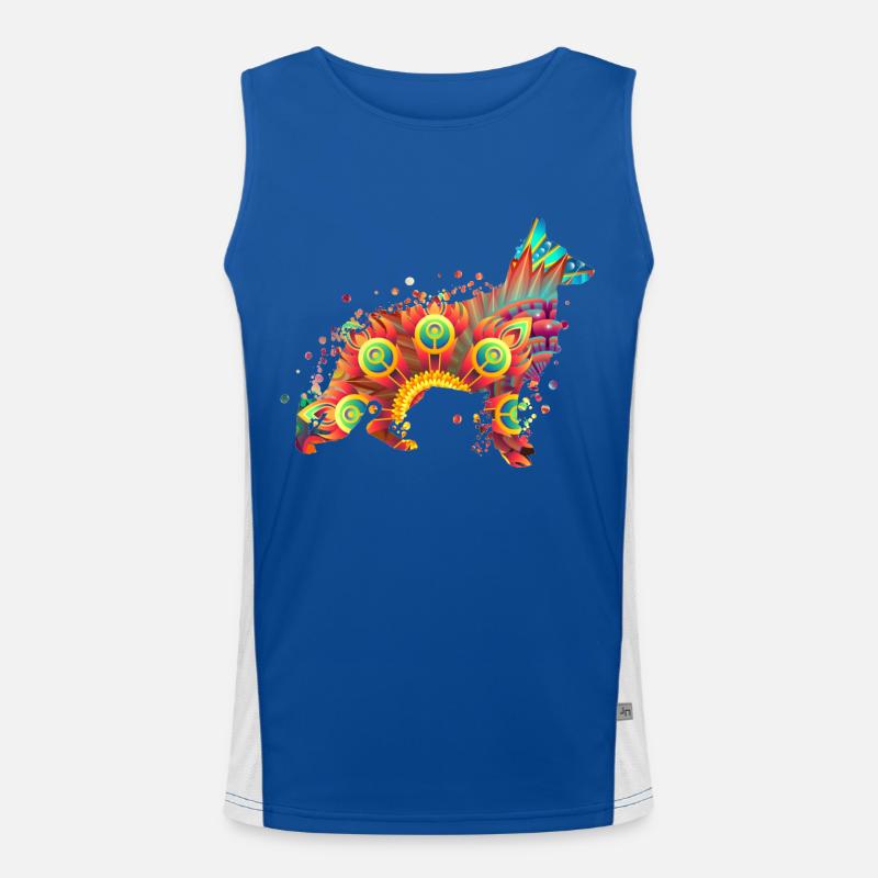 GERMAN SHEPHERD Deutscher Schäferhund Funktionelles Kontrast-Tank Top für Männer 