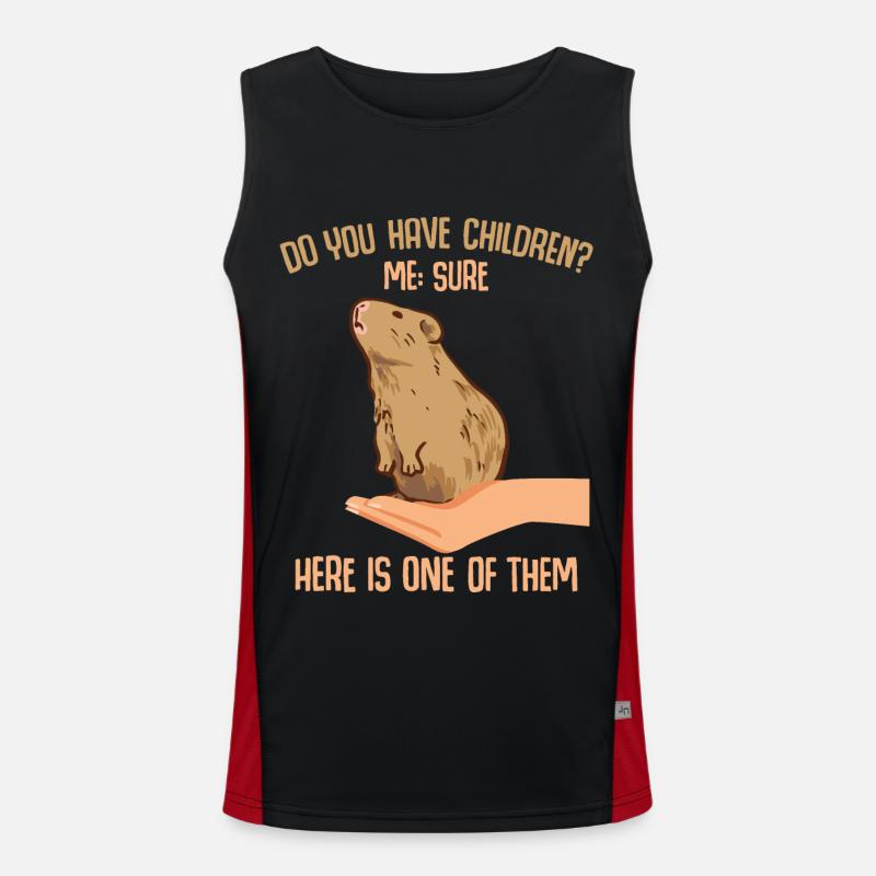 Avez-vous des enfants Cochon d’Inde Cochon d’Inde lu Débardeur respirant contrasté Homme 