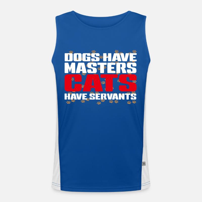 Katzenhumor Funktionelles Kontrast-Tank Top für Männer 