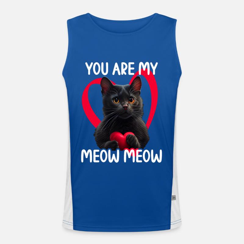 Tu es mon Meow Meow Cat Débardeur respirant contrasté Homme 