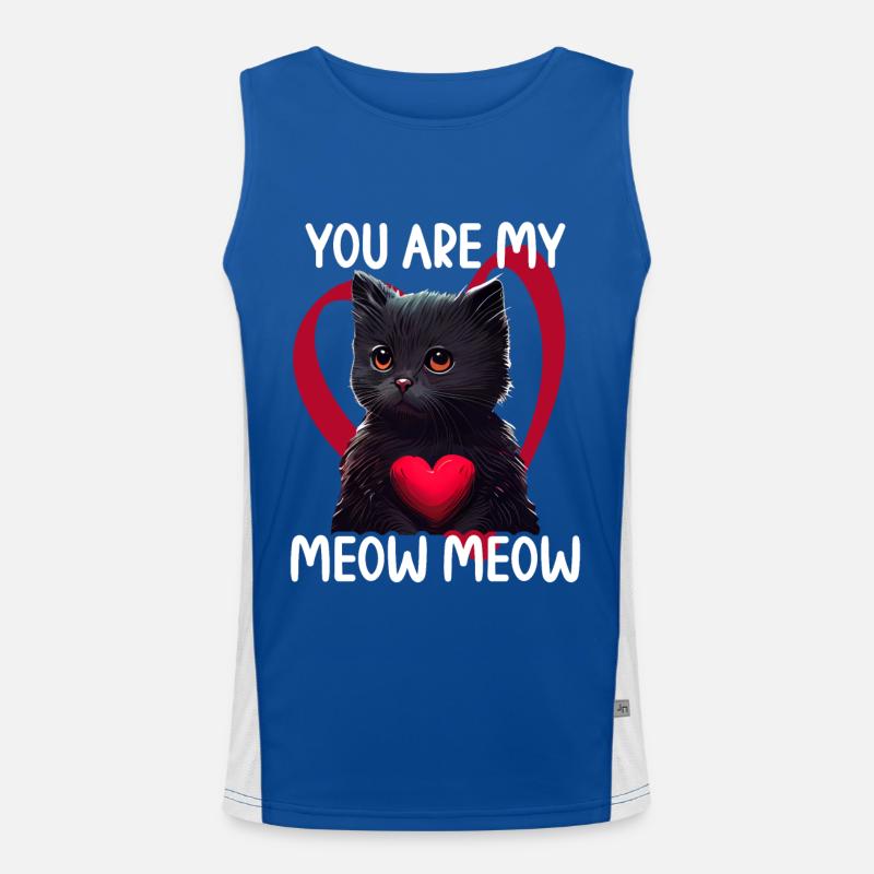 Tu es mon Meow Meow Cat Débardeur respirant contrasté Homme 