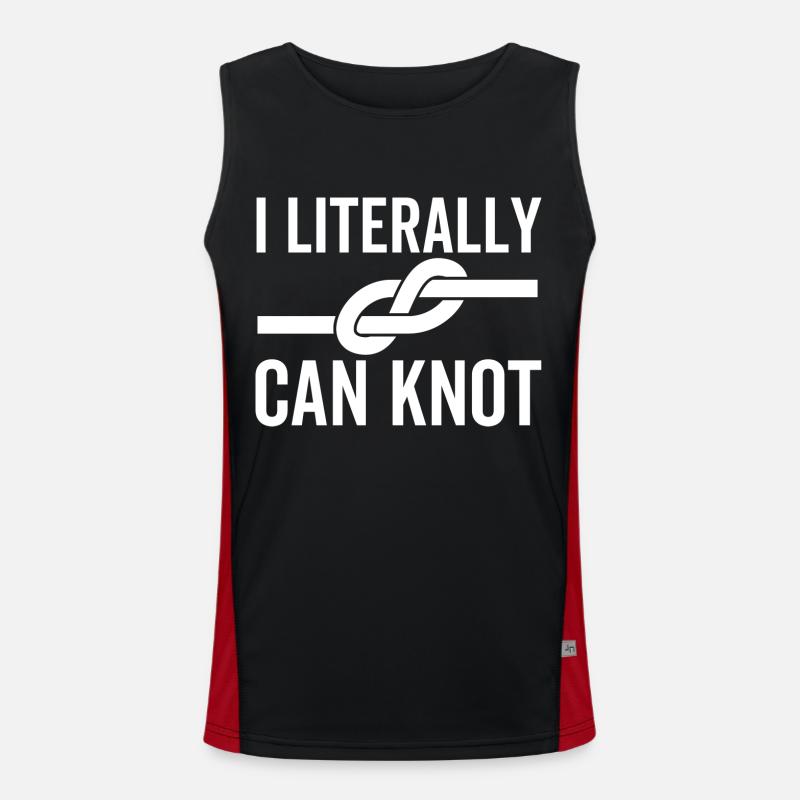 I Literally Can Knot Men's Functional Contrast Tank Top 