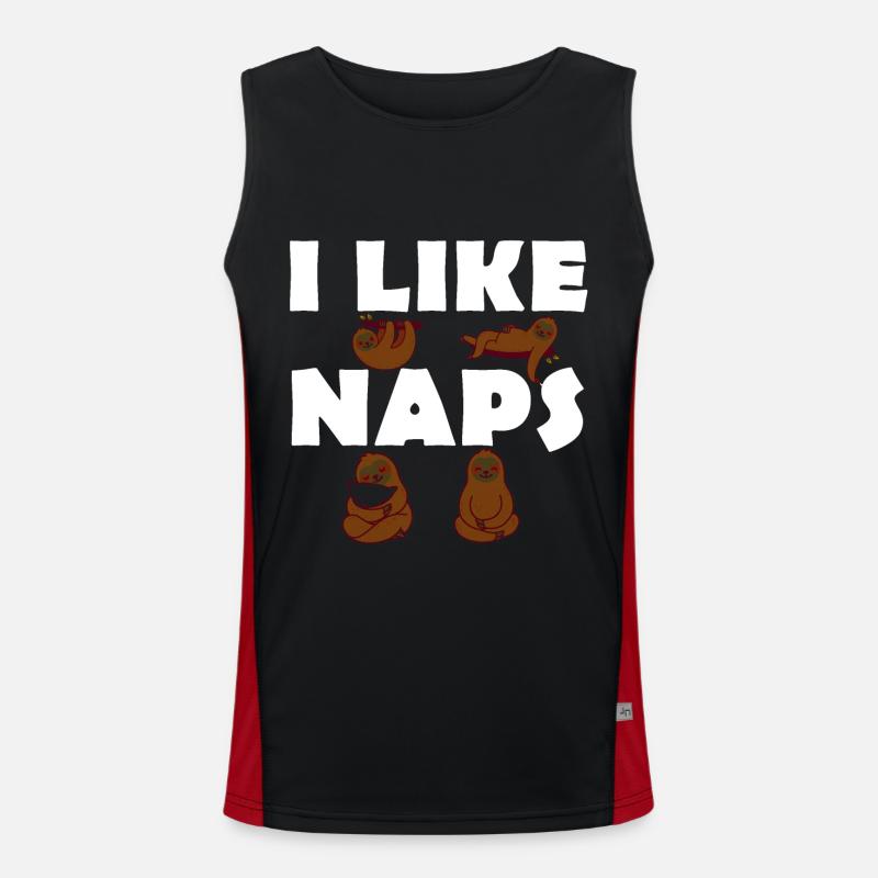 I like Naps - Faultiere - Langschläfer Funktionelles Kontrast-Tank Top für Männer 
