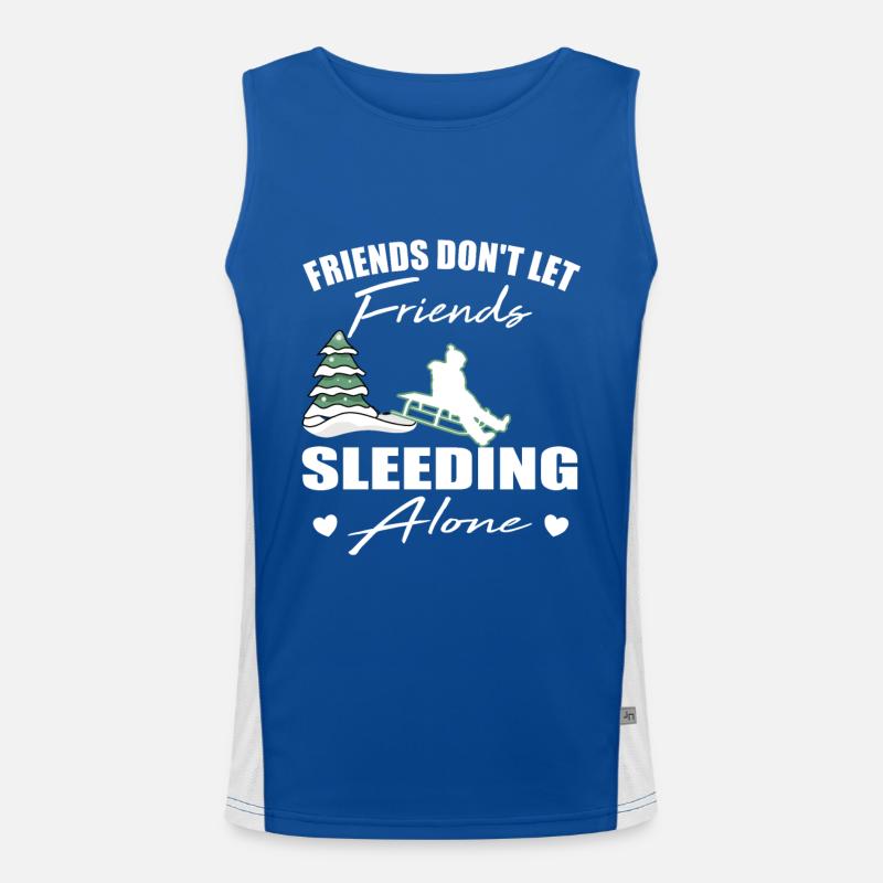 Les amis ne laissent pas les amis Sleeding Alone Sleed Débardeur respirant contrasté Homme 