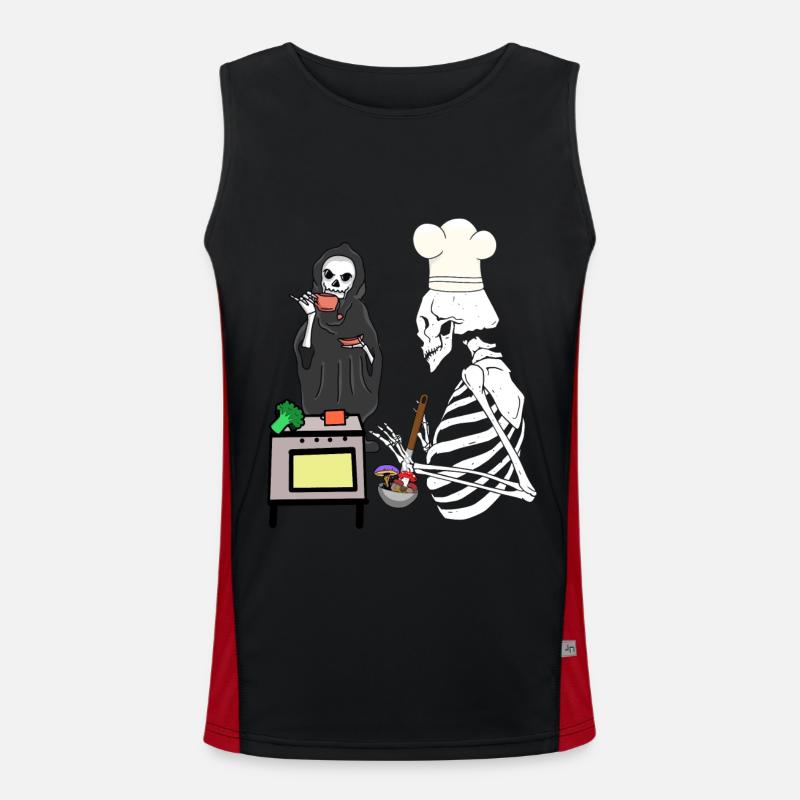Ghosts Kitchen Horror Midnight Cooking Gourmet Débardeur respirant contrasté Homme 