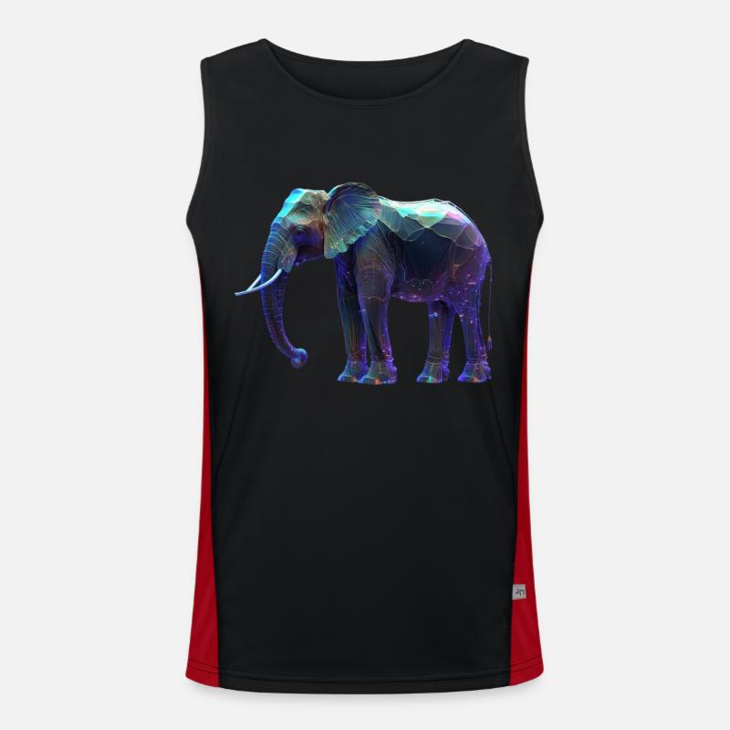 Elephant iriscent I Men's Functional Contrast Tank Top 