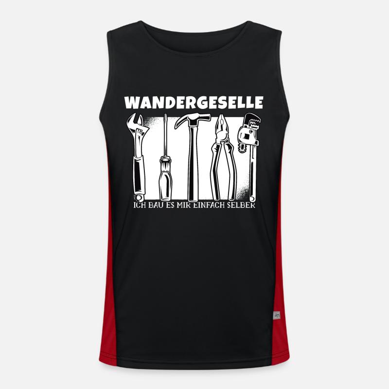 Wandergesellen Wandersmann Wandergeselle Funktionelles Kontrast-Tank Top für Männer 