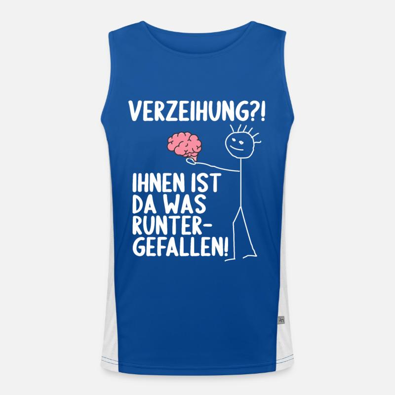Dir ist da was runtergefallen Gehirn Funktionelles Kontrast-Tank Top für Männer 