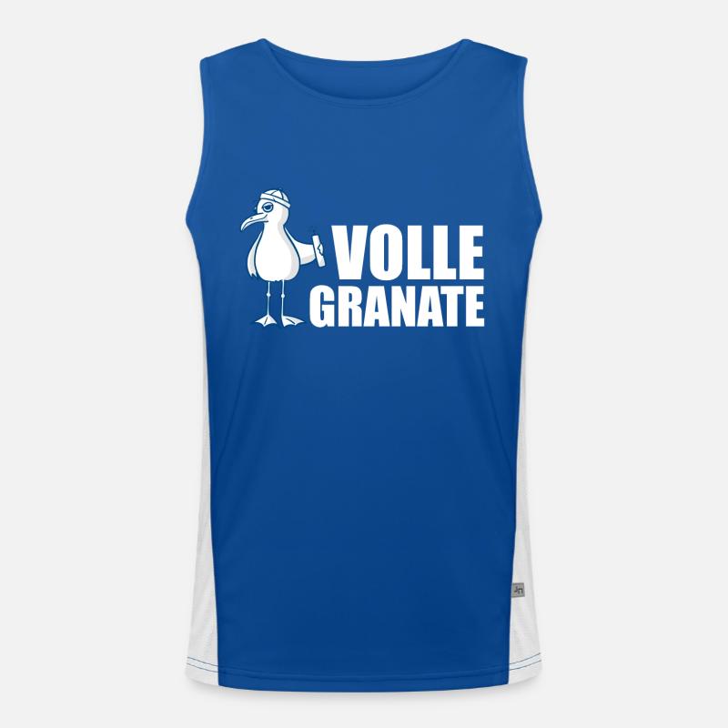 Coole Möwe = volle Granate Funktionelles Kontrast-Tank Top für Männer 
