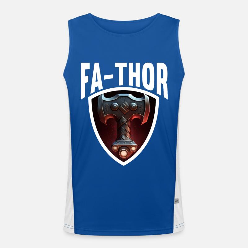 Papa Vathor Va Thor Vatertag Vatertagsgeschenk Funktionelles Kontrast-Tank Top für Männer 