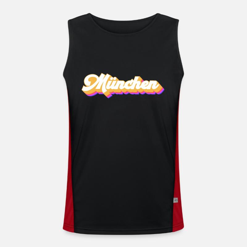 Münchnerin Münchner München Funktionelles Kontrast-Tank Top für Männer 