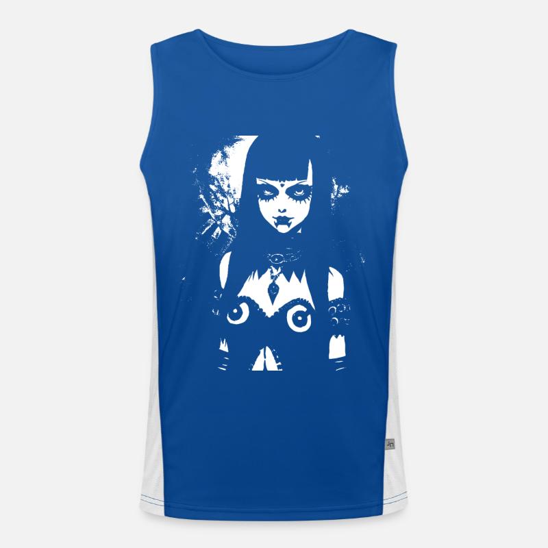 Dunkle Kunst Okkulte Gothic Batcave Mädchen Post Punk Fledermaus Funktionelles Kontrast-Tank Top für Männer 