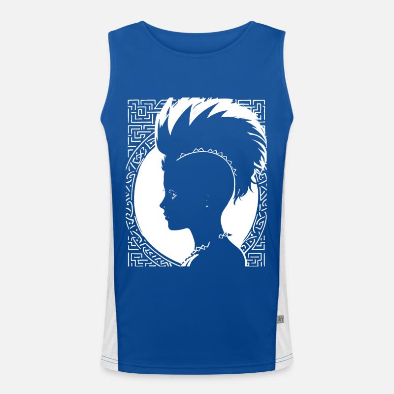 Fantasy Post Punk Keltische Stammeskunst Batcave Girl Funktionelles Kontrast-Tank Top für Männer 