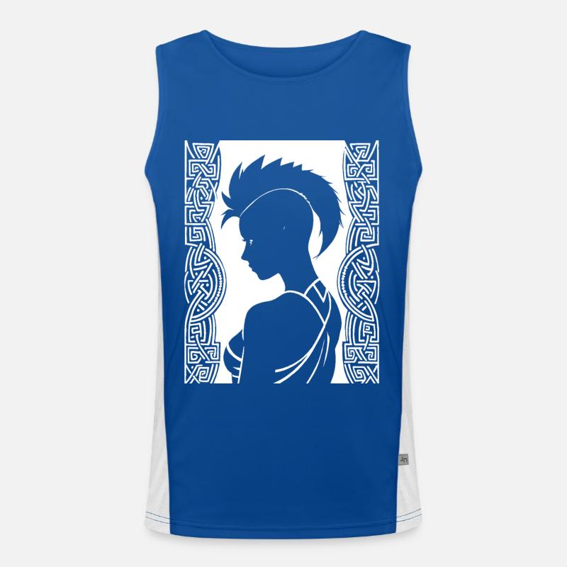 Invoke the Supernatural Captivating Horror Nun, S Men's Functional Contrast Tank Top 