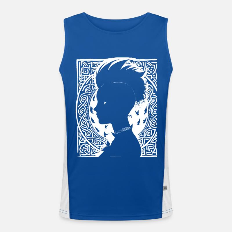 Step into the Shadows Unique Horror Nun, Satanic, Men's Functional Contrast Tank Top 