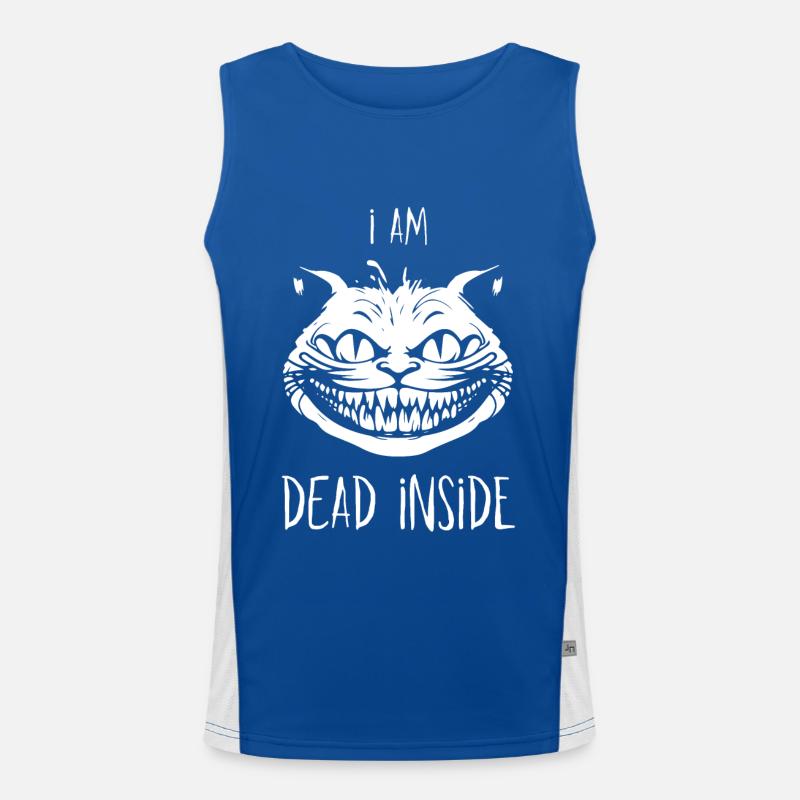 I'm Dead Inside - Cheshire Cat for Cat Lovers Men's Functional Contrast Tank Top 