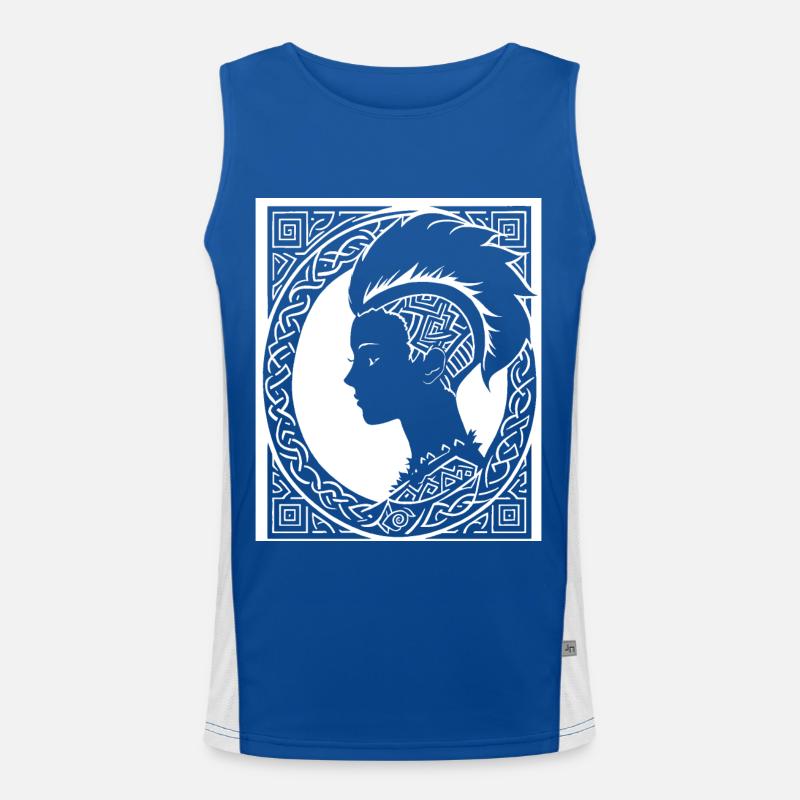 Fantasy Post Punk Celtic Tribal Art Batcave Girl Débardeur respirant contrasté Homme 