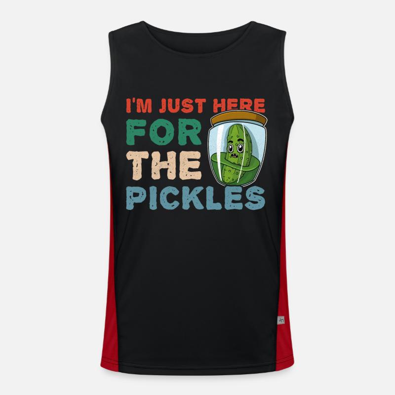 Cornichons Obst Einlegegurken Obst Garten Funktionelles Kontrast-Tank Top für Männer 