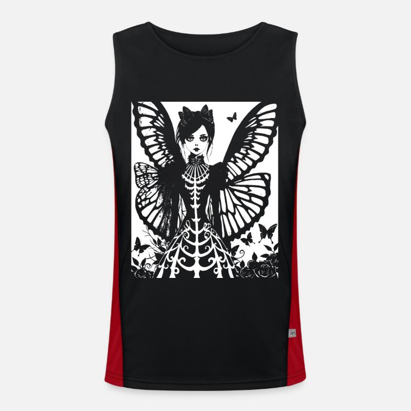 Fairycore Esthétique Grunge Squelette Fée Goth G Débardeur respirant contrasté Homme 
