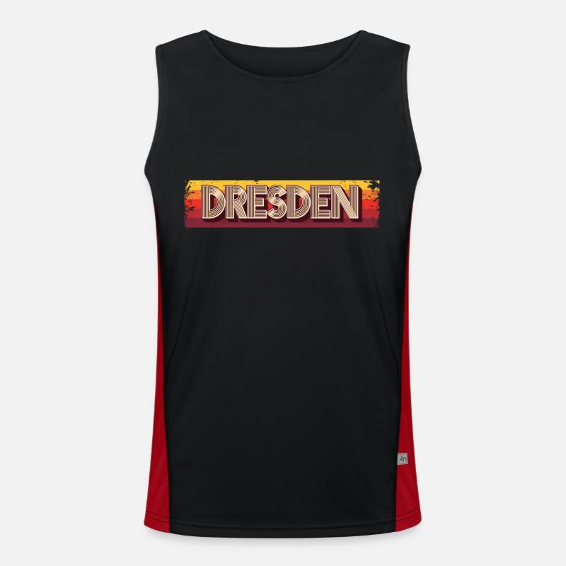 Dresdnerin Dresdner Dresden - Men's Functional Contrast Tank Top  - black/red