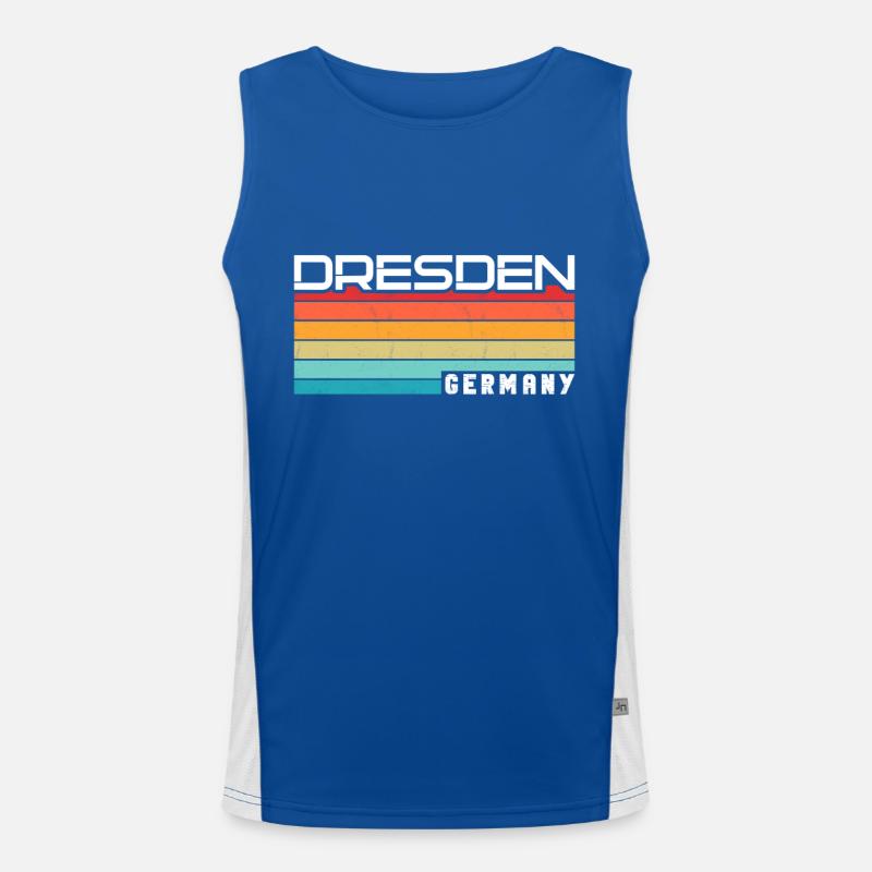 Dresdnerin Dresdner Dresden Funktionelles Kontrast-Tank Top für Männer 