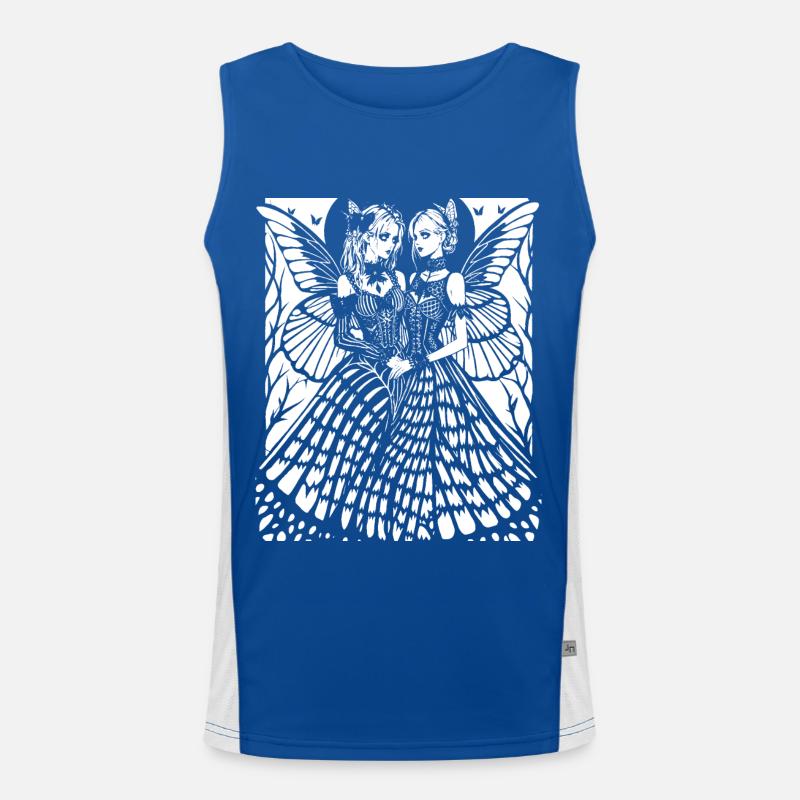 Punkrock Fan Skull avec Mohawk Crazy Antisocial P Débardeur respirant contrasté Homme 