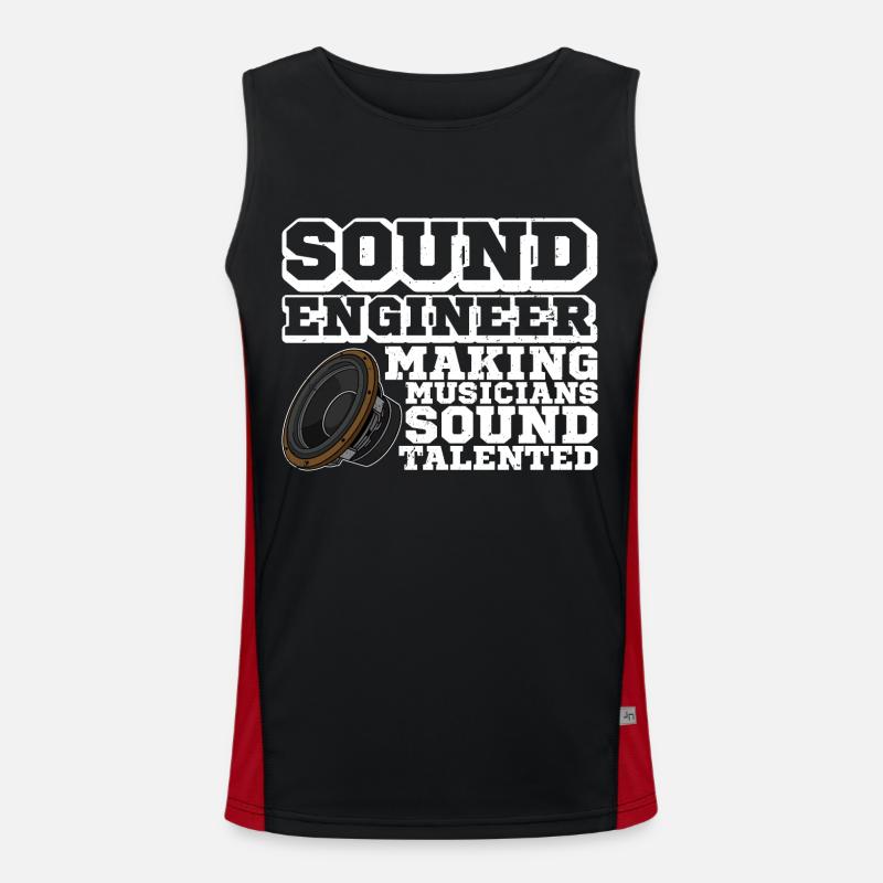 Subwoofer Elektroakustik Mixer Tontechniker Funktionelles Kontrast-Tank Top für Männer 
