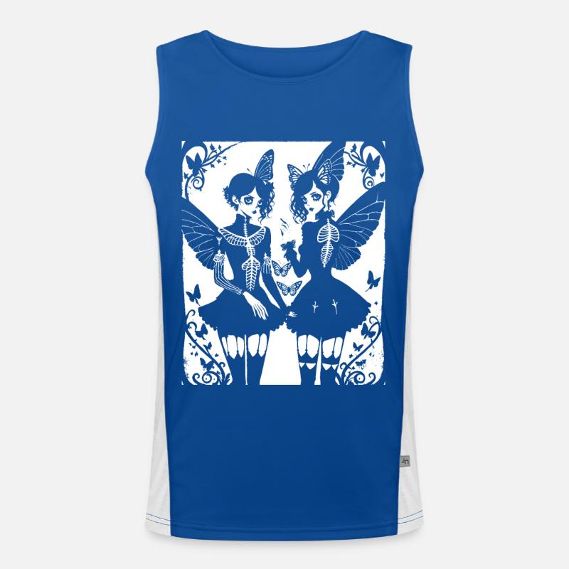 Fairycore Esthétique Grunge Squelette Fée Goth G Débardeur respirant contrasté Homme 