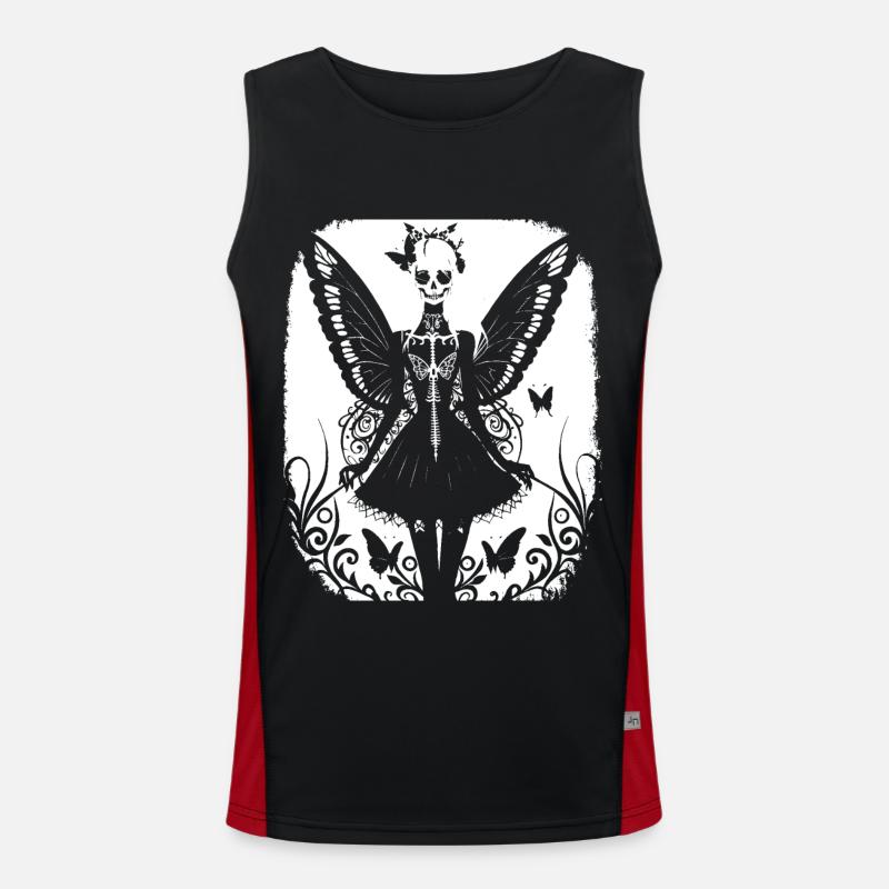 Fairycore Aesthetics Skeleton Fairy Goth Gothic G Men's Functional Contrast Tank Top 