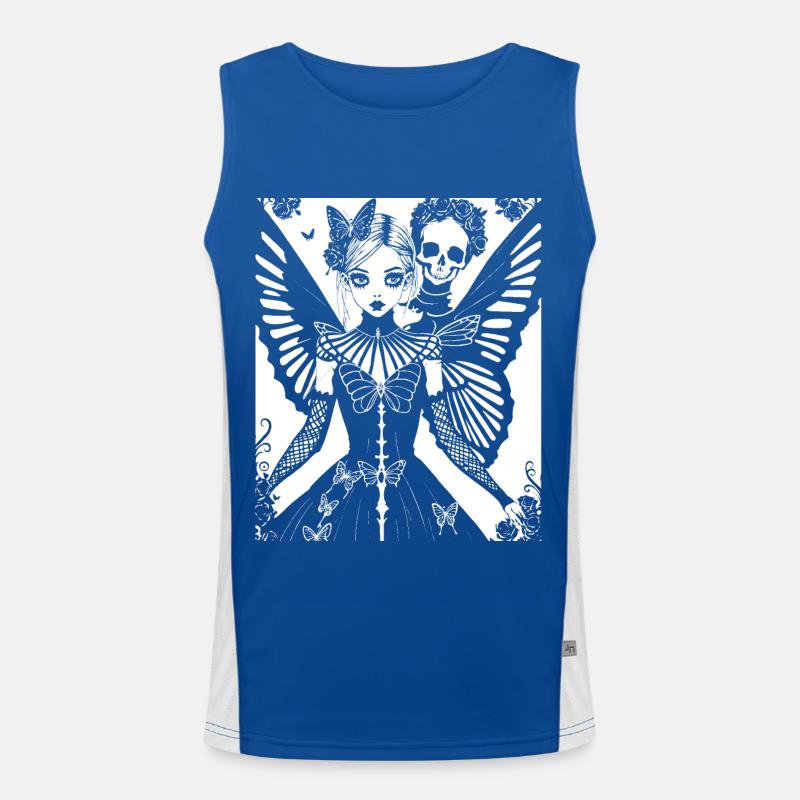 Fairycore Ästhetik Skelett Fee Goth Grunge G Funktionelles Kontrast-Tank Top für Männer 