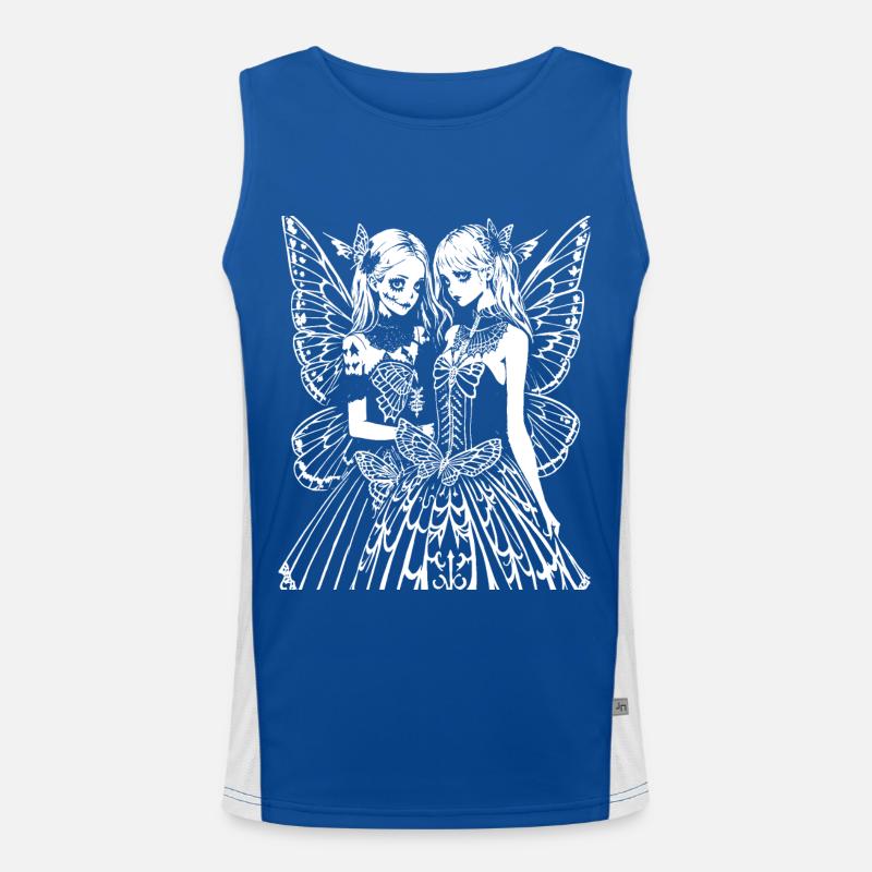 Fairycore Aesthetics Squelette Fée Goth Gothique G Débardeur respirant contrasté Homme 