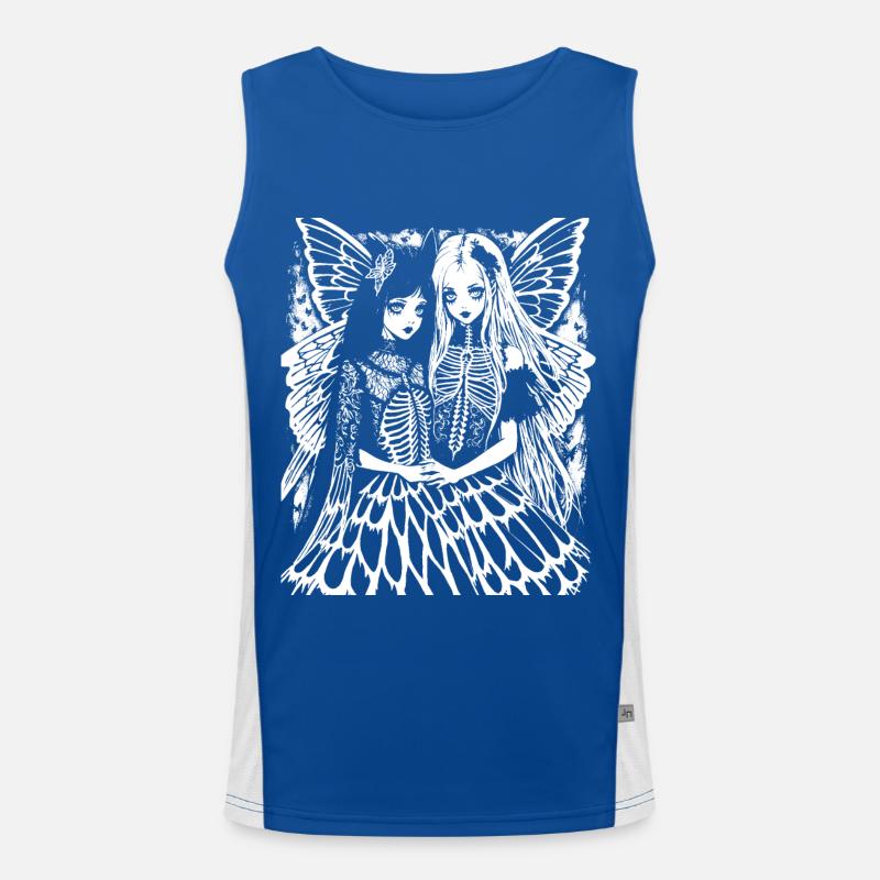 Fairycore Ästhetik Skelett Fee Goth Grunge G Funktionelles Kontrast-Tank Top für Männer 