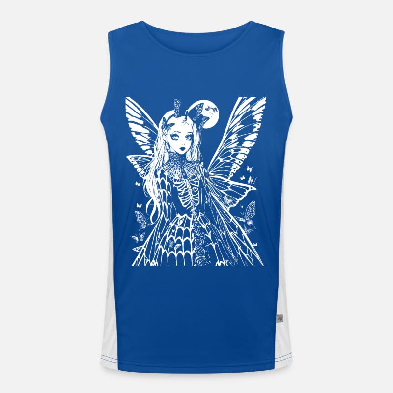 Fairycore Ästhetik Skelett Fee Goth Gothic G Funktionelles Kontrast-Tank Top für Männer 