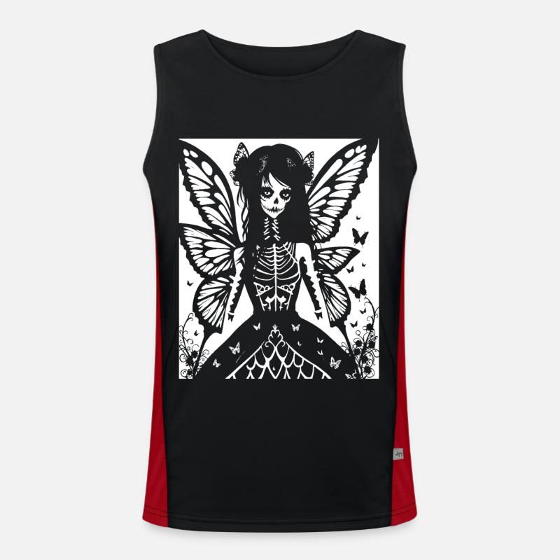 Fairycore Esthétique Squelette Fée Goth Grunge G Débardeur respirant contrasté Homme 