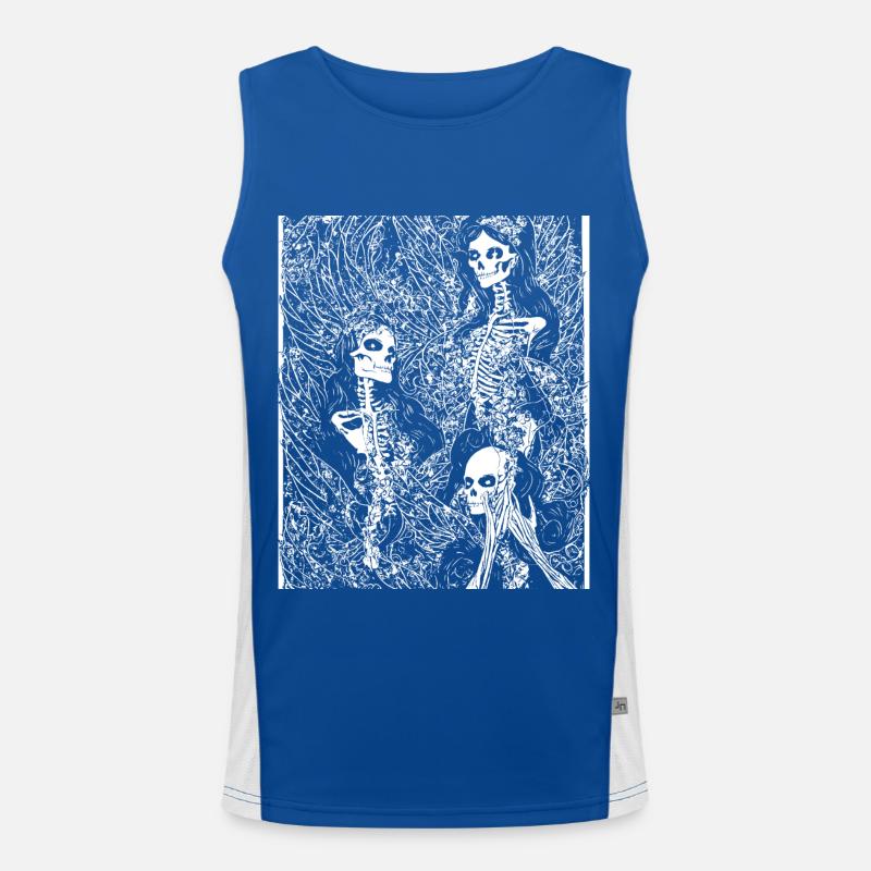 Fairycore Ästhetik Grunge Skelett Fee Goth G Funktionelles Kontrast-Tank Top für Männer 