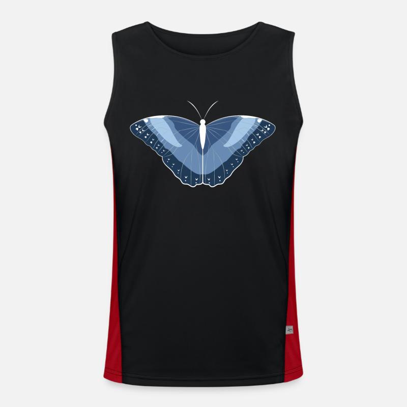 Flying Artwork - Butterfly Men's Functional Contrast Tank Top 