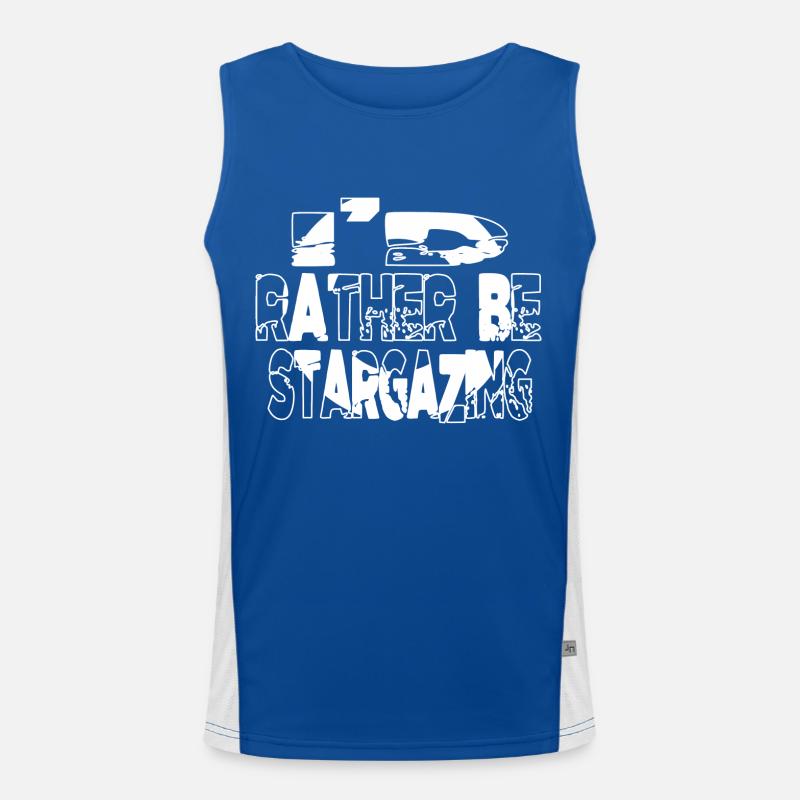 believe night sky space travel astronomy stuff Funktionelles Kontrast-Tank Top für Männer 