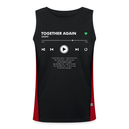 TOGETHER AGAIN - Play Button & Lyrics - Men's Functional Contrast Tank Top 