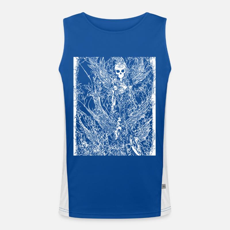 Fairycore Ästhetik Grunge Skelett Fee Goth G Funktionelles Kontrast-Tank Top für Männer 