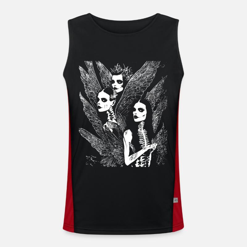 Fairycore Esthétique Grunge Squelette Fée Goth G Débardeur respirant contrasté Homme 