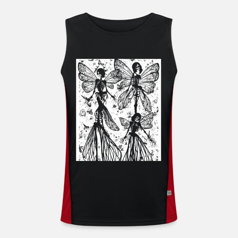Fairycore Esthétique Squelette Fée Goth Gothique G Débardeur respirant contrasté Homme 