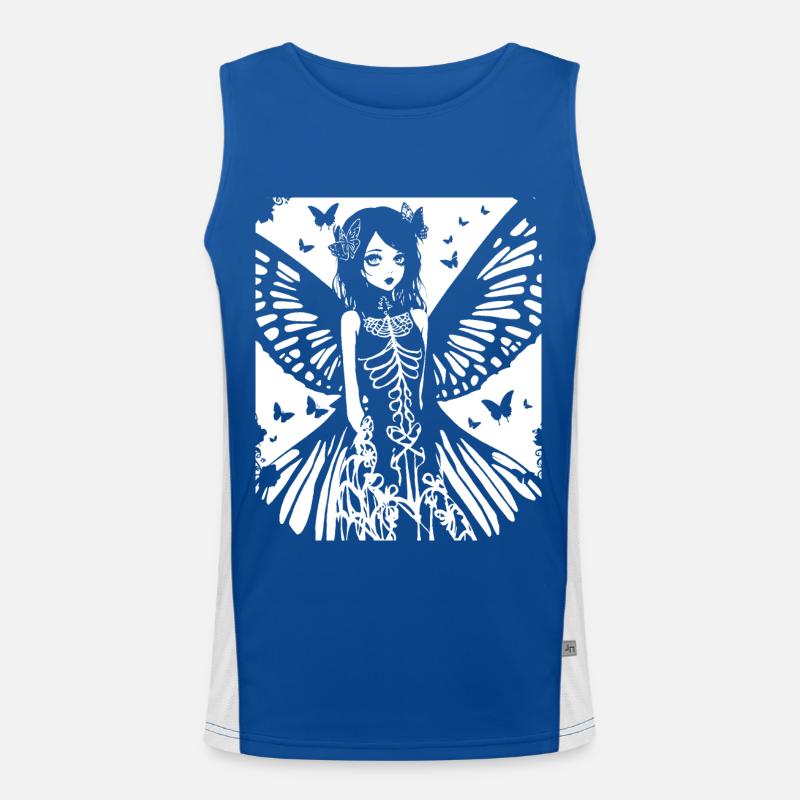 Fairycore Ästhetik Skelett Fee Goth Gothic G Funktionelles Kontrast-Tank Top für Männer 