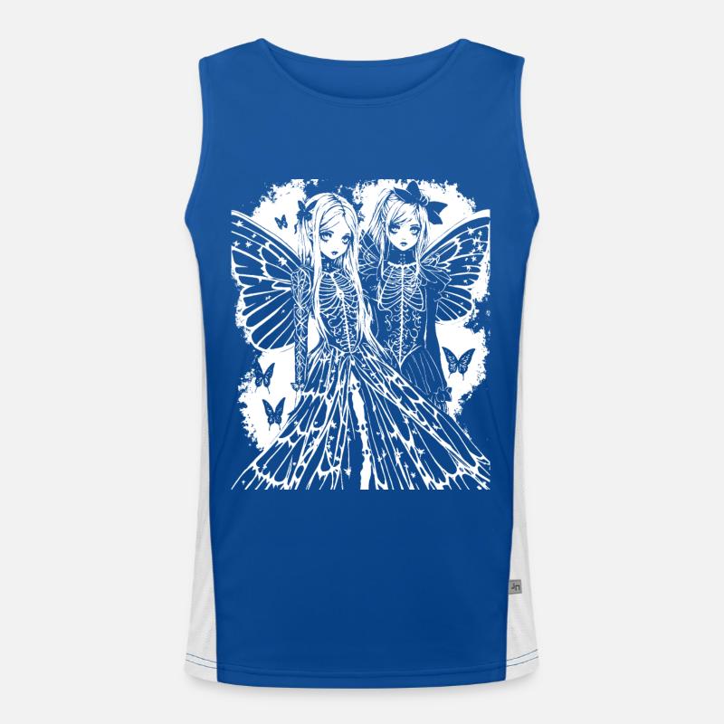 Fairycore Ästhetik Skelett Fee Goth Grunge G Funktionelles Kontrast-Tank Top für Männer 
