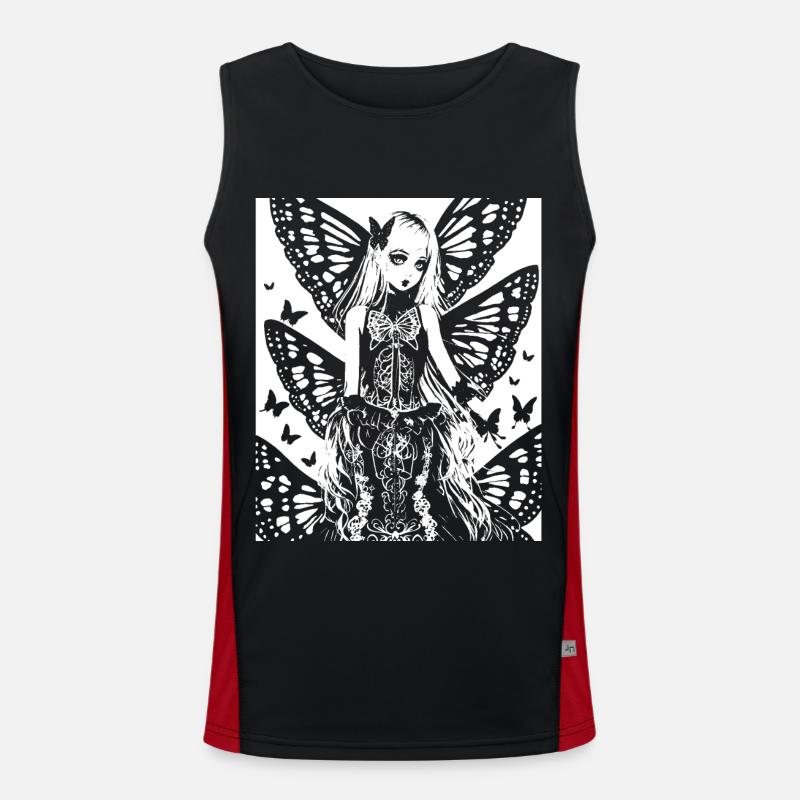 Fairycore Esthétique Squelette Fée Goth Gothique G Débardeur respirant contrasté Homme 
