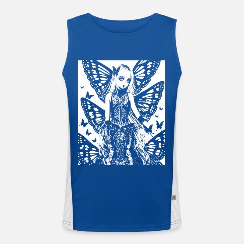 Fairycore Ästhetik Skelett Fee Goth Gothic G Funktionelles Kontrast-Tank Top für Männer 