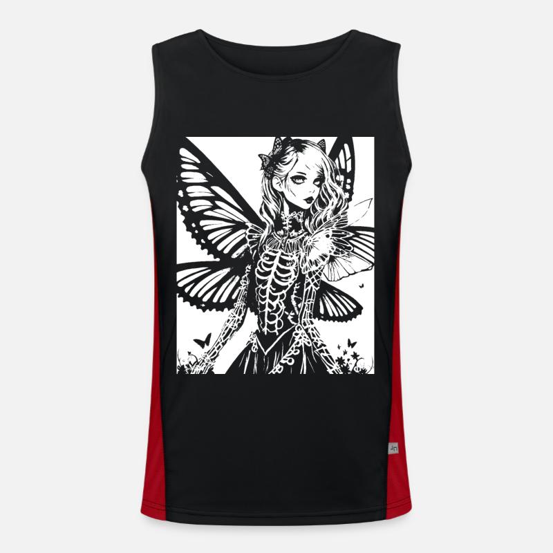 Fairycore Esthétique Grunge Squelette Fée Goth G Débardeur respirant contrasté Homme 