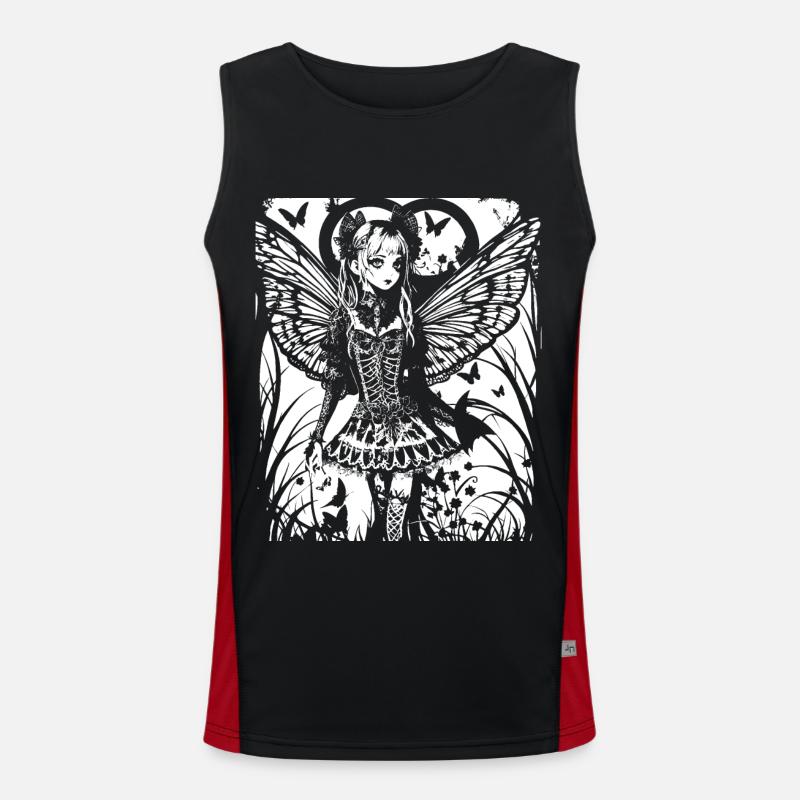 Fairycore Esthétique Squelette Fée Goth Gothique G Débardeur respirant contrasté Homme 